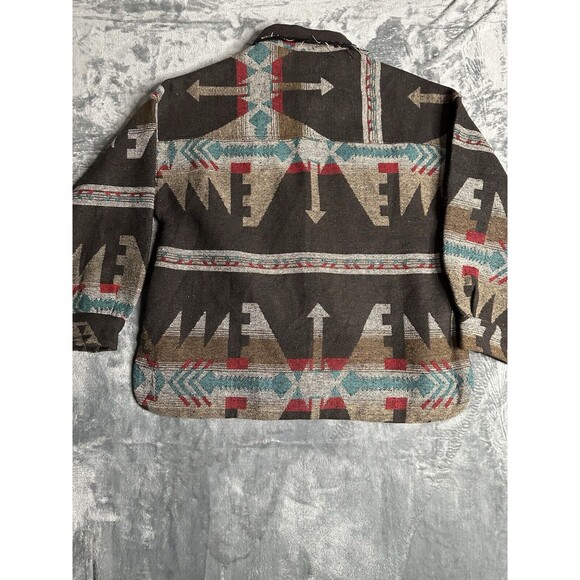New In - Southwestern Aztec Button Boho Cowgirl Rodeo Shacket Jacket Size Large - Picture 4 of 8